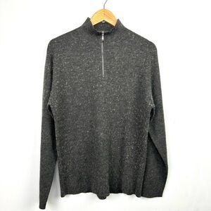 Vintage protege collection wool Men's quarter zip sweater size M dark gray